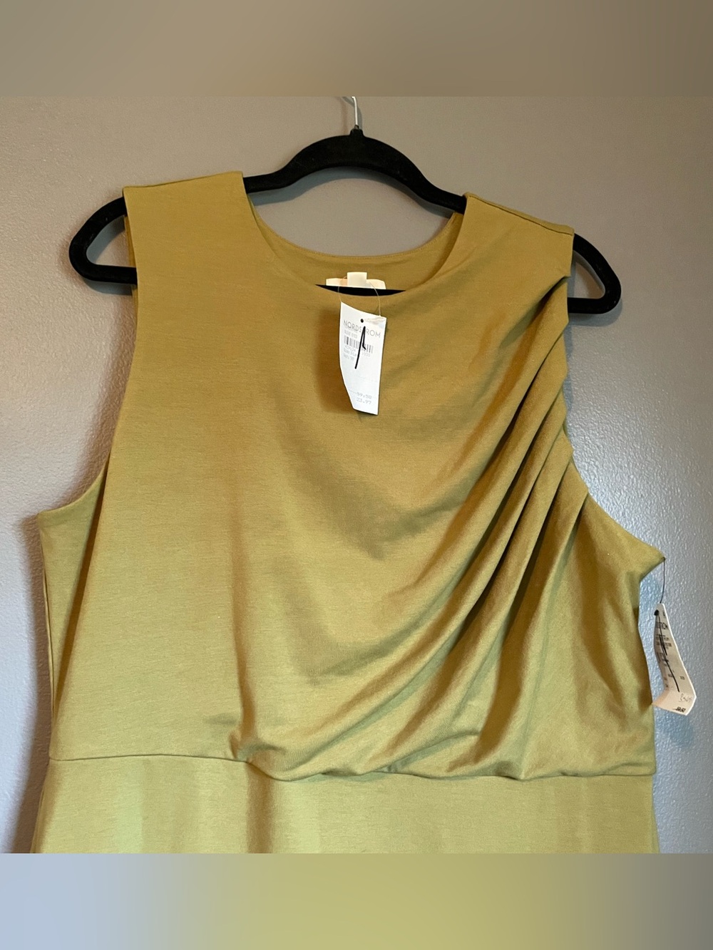 NWT Open Edit Sz XL Women’s Olive Green Pleated Sleeveless Mini Dress Ret $59! - Picture 6 of 14